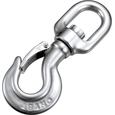 Slip Hook with Swivel Eye, Forged