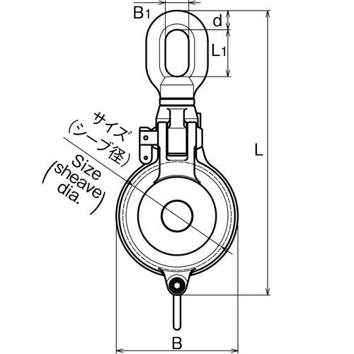 強力ダルマブロック (ベアリング入り) [1車]｜浅野金属工業