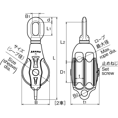 AKブロックⅢ-A型 オーフ PAT.｜浅野金属工業