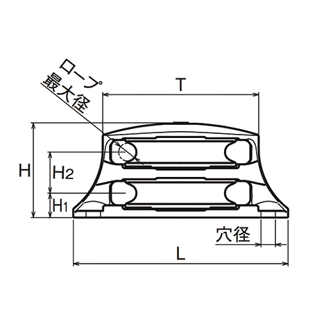 固定滑車 横型2車 TR-B (ステンレスベアリング入り) |浅野金属工業 固定滑車 横型2車 TR-B (ステンレスベアリング入り) |浅野金属工業